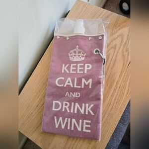 Reusable wine flask and tote bag travel wine bag